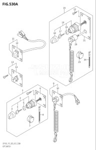 09001F-421001 (2004) 90hp E03-USA (DF90TK4) DF90 drawing OPT:SWITCH (DF100T:E03)