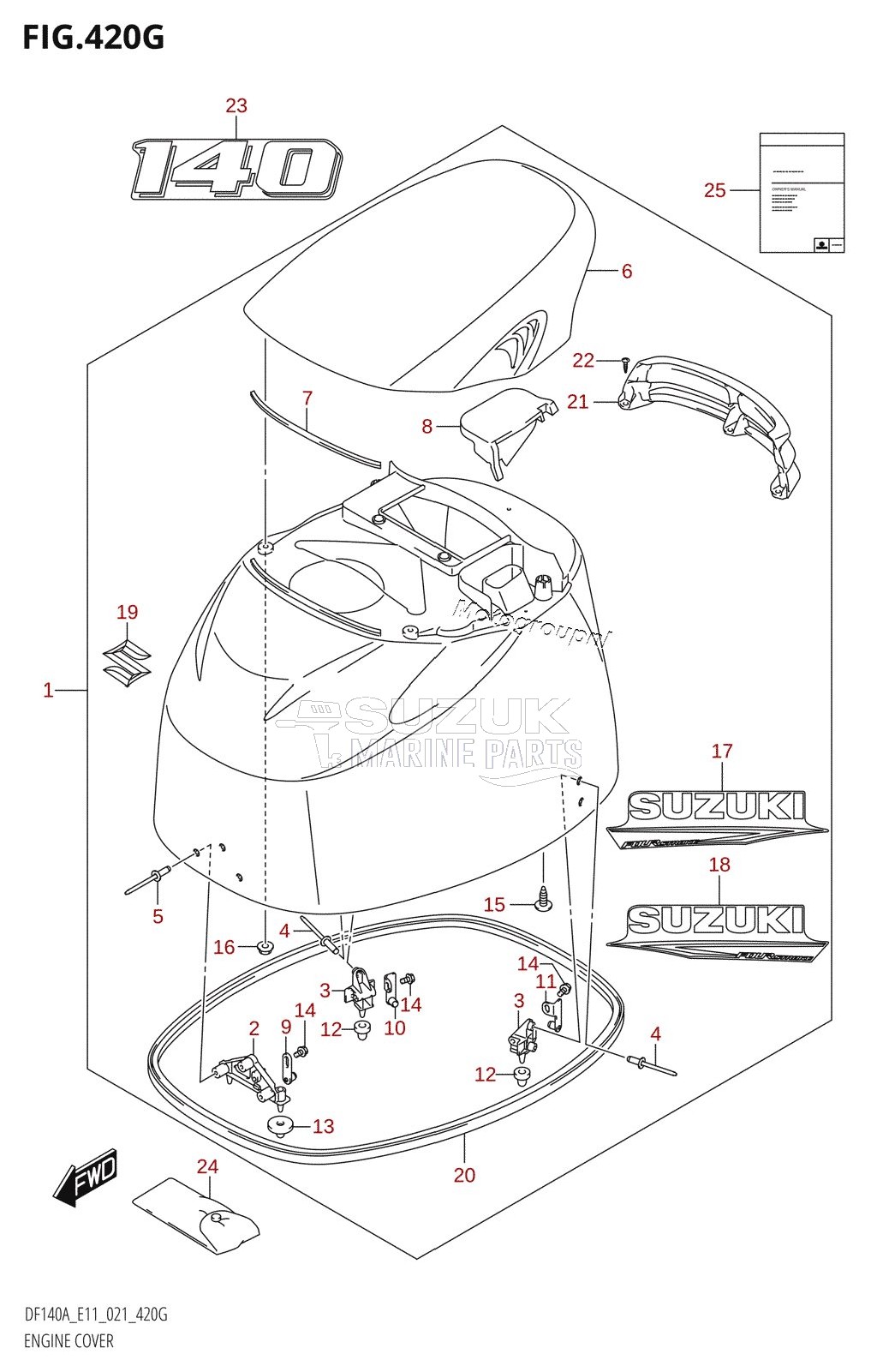 ENGINE COVER ((DF140AT,DF140AZ):021)