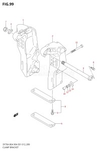 07003F-210001 (2012) 70hp E01 E40-Gen. Export 1 - Costa Rica (DF70A  DF70AT / DF70ATH  DF70ATH) DF70A drawing CLAMP BRACKET