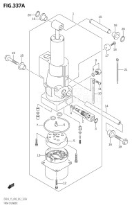 00993F-110001 (2011) 9.9hp P03-U.S.A (DF9.9T  DF9.9TH) DF9.9 drawing TRIM CYLINDER (DF9.9T:P03)