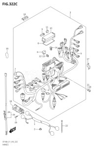 10003F-810001 (2018) 100hp E11-Gen. Export 2 (DF100AT) DF100A drawing HARNESS (DF140AT,DF140AZ)