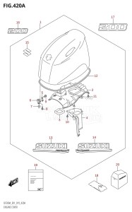 DF200AZ From 20003Z-910001 (E01 E40)  2019 drawing ENGINE COVER (DF200AT,DF200AZ)