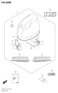 DF115BT From 11506F-340001 (E11 E40)  2023 drawing ENGINE COVER (DF115BT,DF115BZ)