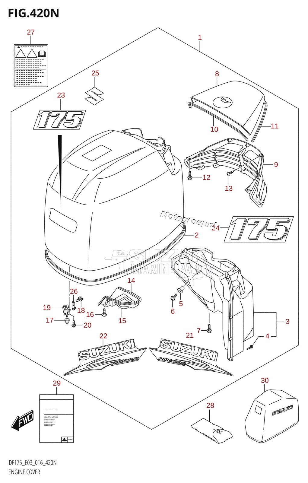 ENGINE COVER (DF175Z:E03)