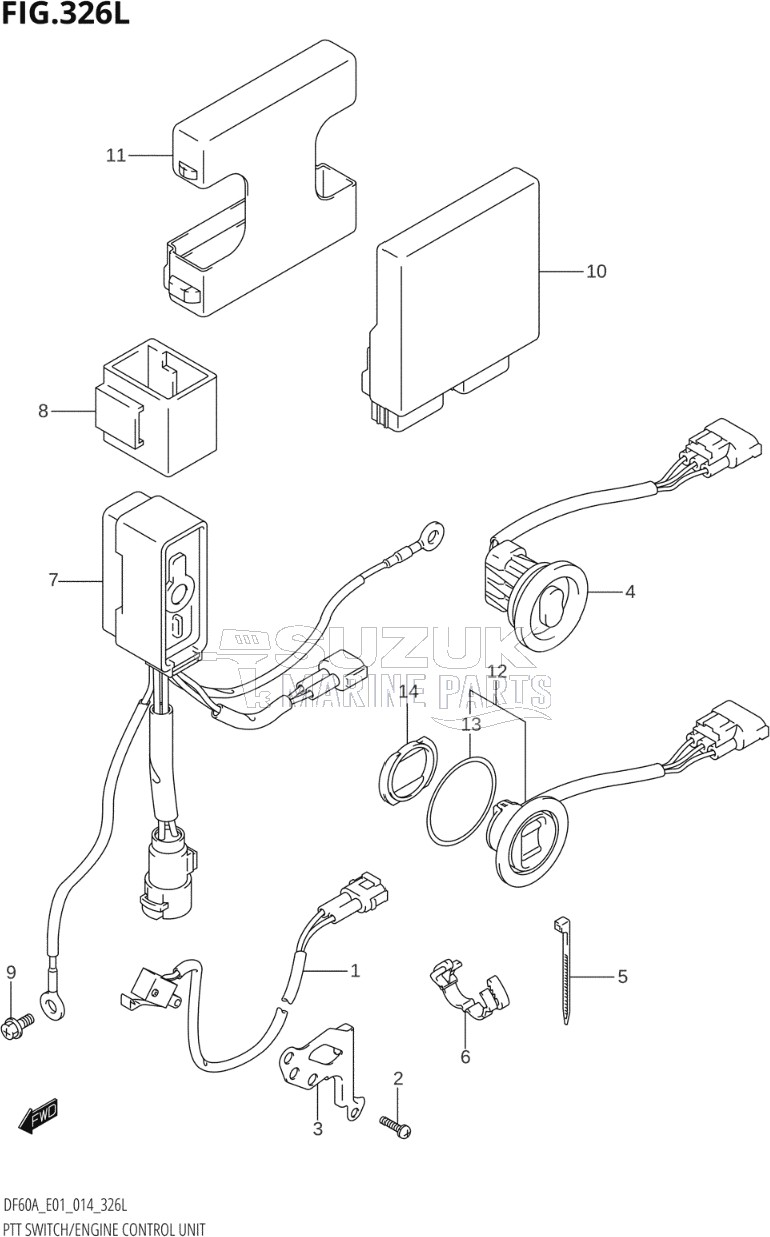 PTT SWITCH / ENGINE CONTROL UNIT (DF60ATH:E01)