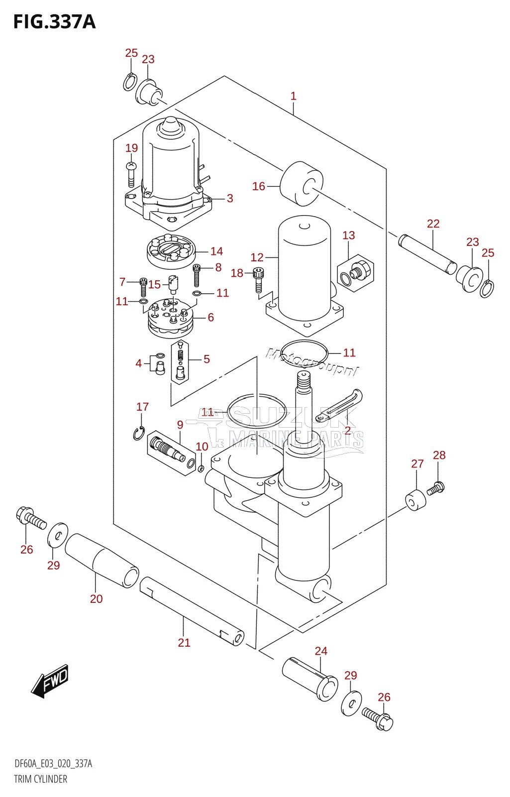 TRIM CYLINDER (DF40A,DF50A)