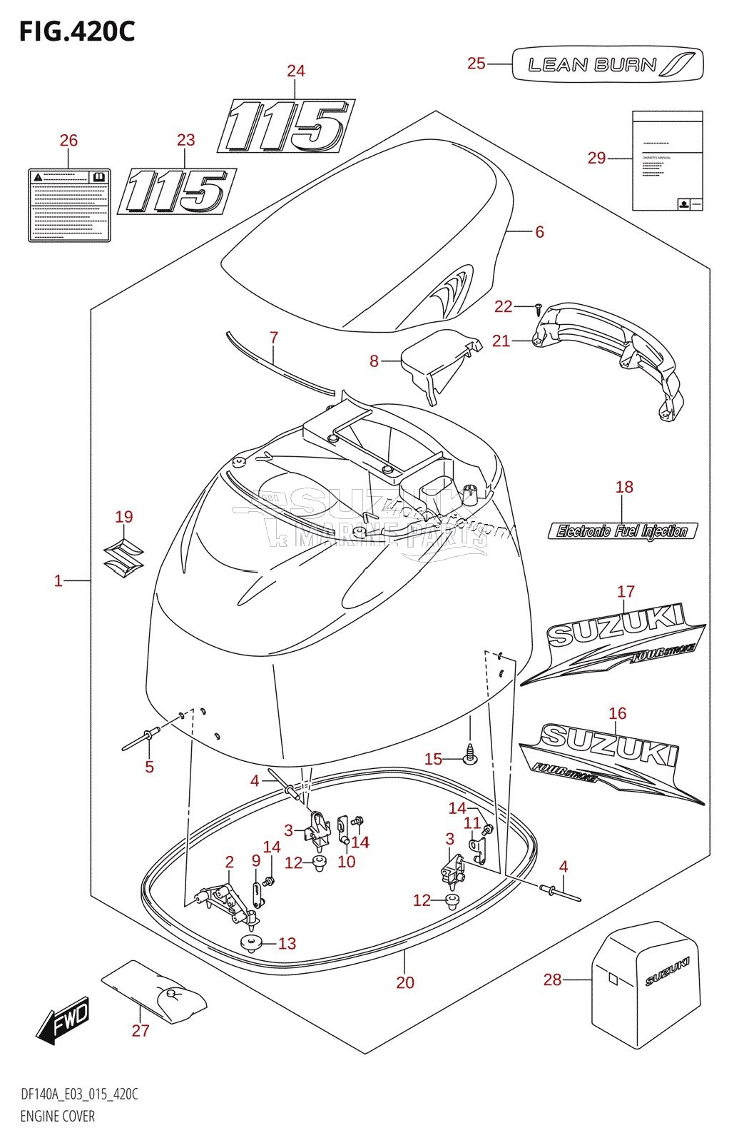 ENGINE COVER (DF115AZ:E03)