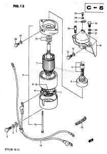 DT75 From 070501-60614 ()  1986 drawing STARTING MOTOR