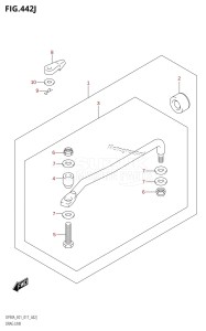 DF70A From 07003F-710001 (E01 E40)  2017 drawing DRAG LINK (DF90ATH:E01)