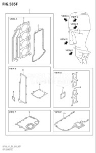 11502F-210001 (2012) 115hp E01 E40-Gen. Export 1 - Costa Rica (DF115T) DF115T drawing OPT:GASKET SET (DF115Z:E40)