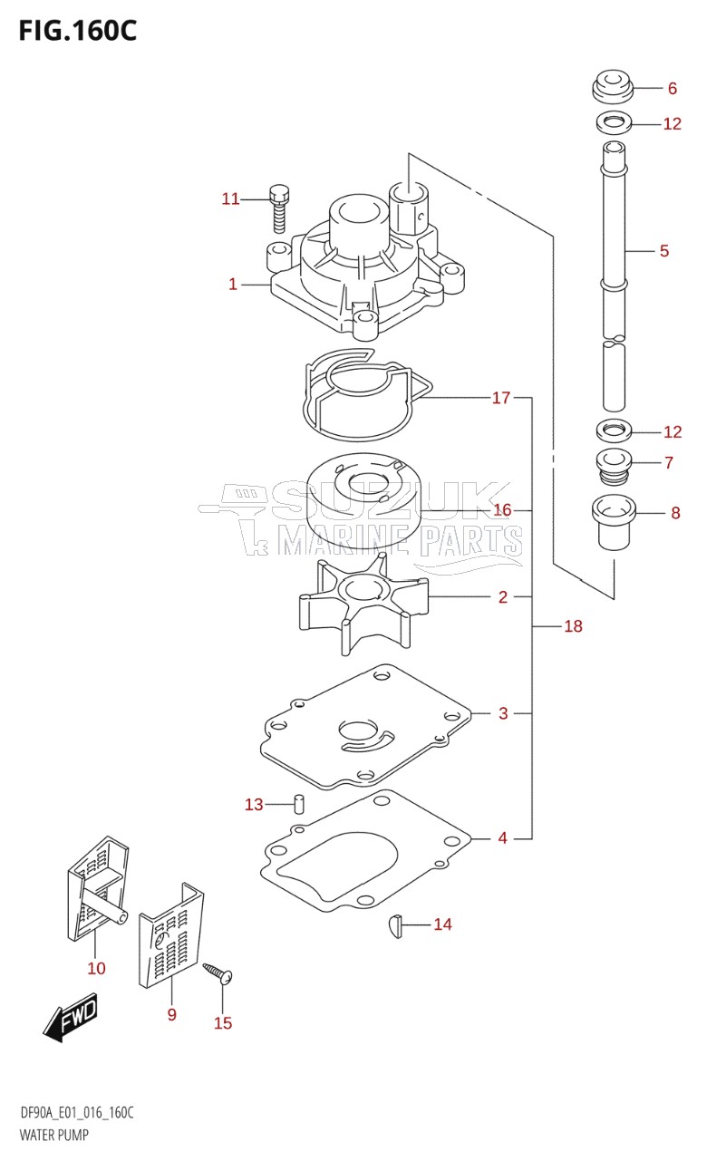 WATER PUMP (DF70ATH:E01)