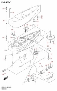 DF250T From 25003F-440001 (E11 - E40 E03)  2024 drawing GEAR CASE (DF200Z)