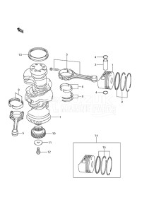 Outboard DF 225 drawing Crankshaft