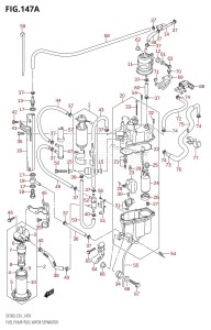 DF300 From 30002F-110001 (E01 E40)  2011 drawing FUEL PUMP /​ FUEL VAPOR SEPARATOR (K7,K8,K9,K10)