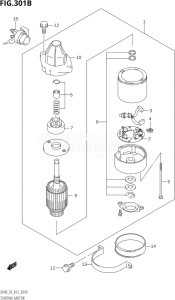 04002F-10001 (2010) 40hp E01-Gen. Export 1 (DF40QHK10  DF40TK10) DF40 drawing STARTING MOTOR (K1,K2,K3,K4)