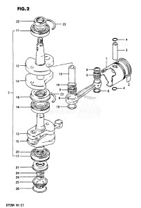 DT55 From 05502-501001-501166 ()  1985 drawing CRANKSHAFT