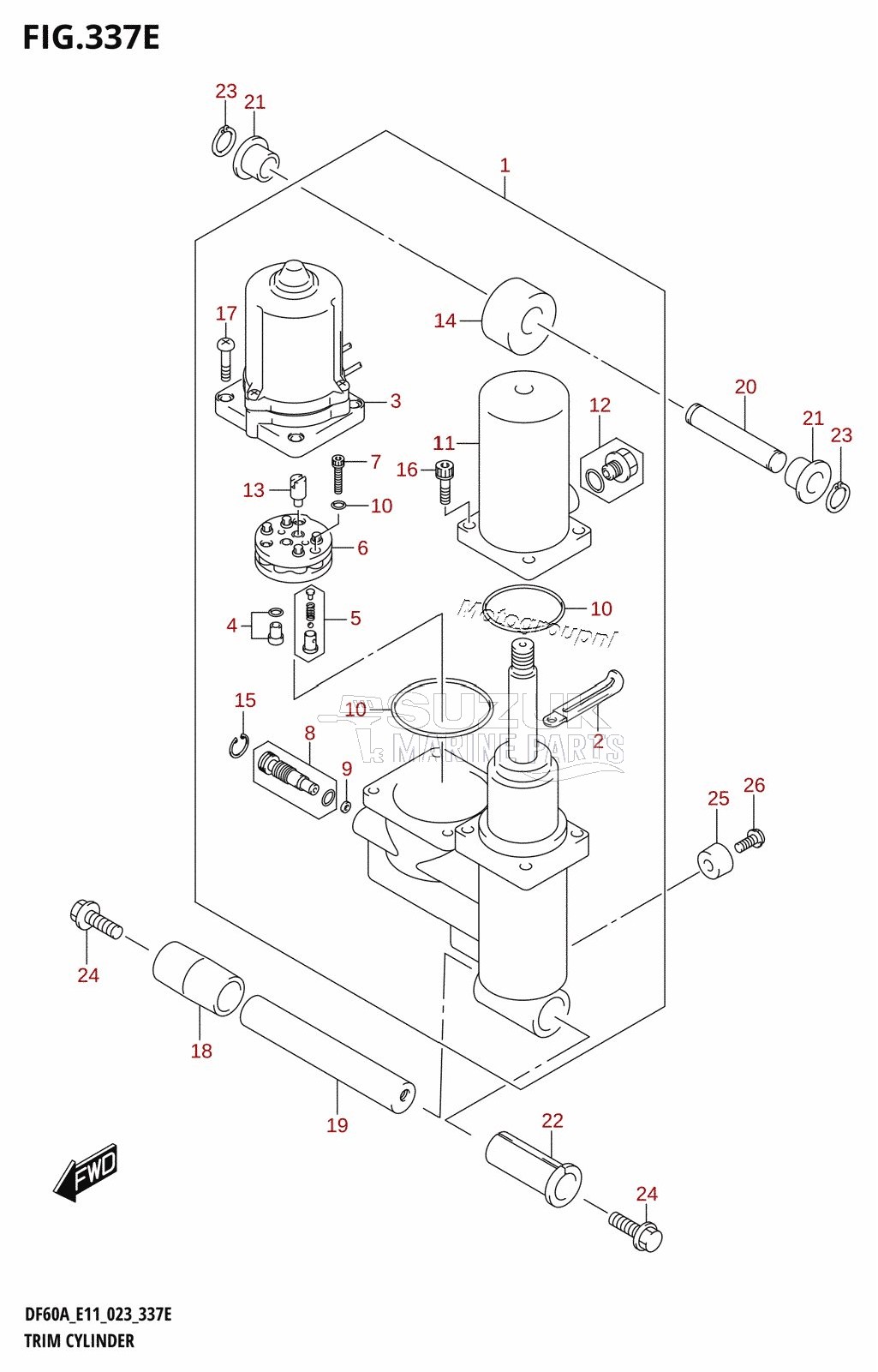 TRIM CYLINDER ((DF50AVT,DF50AVTH,DF60AVT,DF40ASVT,DF60AVTH):(020,021))