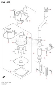 DF140 From 14001F-980001 (E03)  2009 drawing WATER PUMP (K6,K7,K8,K9,K10,011)