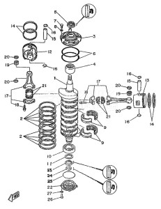 225AETO drawing CRANKSHAFT--PISTON