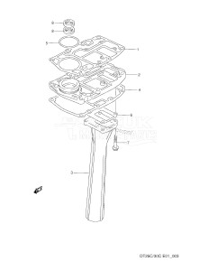 DT30C From 03003-030001 ()  2000 drawing EXHAUST TUBE