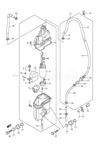 Outboard DF 175 drawing Fuel Vapor Separator