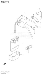 00993F-110001 (2011) 9.9hp P03-U.S.A (DF9.9T  DF9.9TH) DF9.9 drawing IGNITION COIL (DF15:P03)