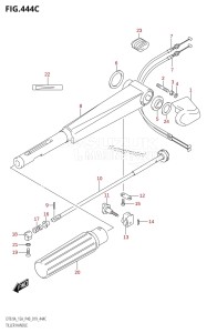 DT9.9A From 00993K-910001 (P36 P40)  2019 drawing TILLER HANDLE (DT9.9AK,DT15AK)