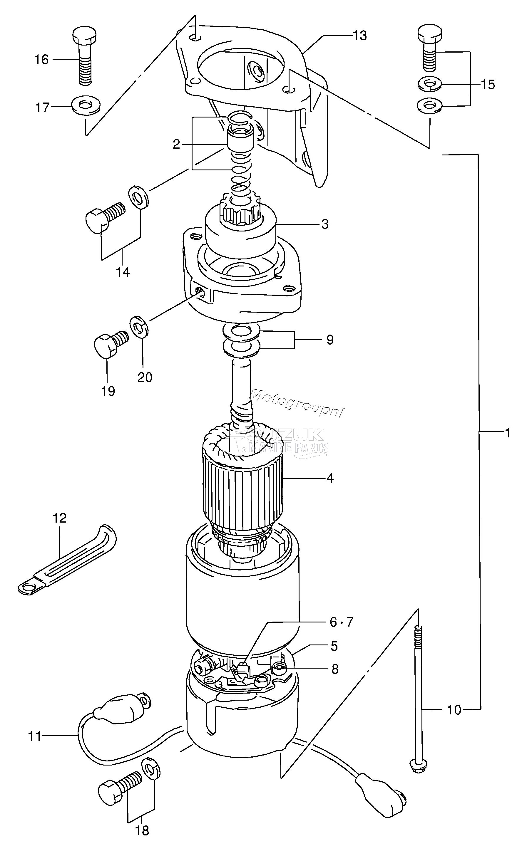 STARTING MOTOR (TC,WT,MQ,QH)(*)