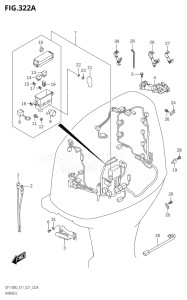 14004F-140001 (2021) 140hp E11 E40-Gen. Export 1-and 2 (DF140BG) DF140BG drawing HARNESS