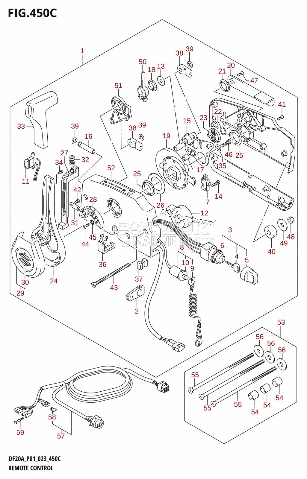 REMOTE CONTROL ((DF9.9BT,DF15AT,DF20AT):(020,021))