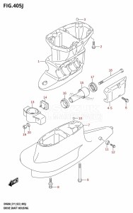 DF40A From 04004F-340001 (E34-Italy)  2023 drawing DRIVE SHAFT HOUSING (DF40ASVT:E34)