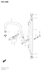 14005Z-340001 (2023) 140hp E11 E40-Gen. Export 1-and 2 (DF140BZ) DF140BZ drawing FUEL INJECTOR (E40)