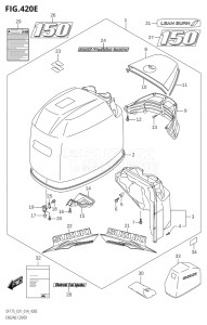 17502F-410001 (2014) 175hp E01 E40-Gen. Export 1 - Costa Rica (DF175TG) DF175TG drawing ENGINE COVER ((DF150TG,DF150ZG):E01)