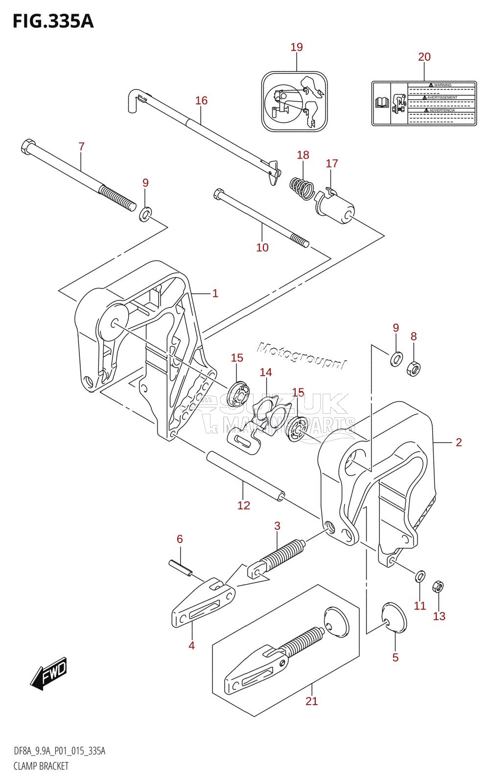 CLAMP BRACKET (DF8A:P01)