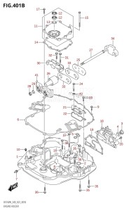 DF250 From 25005F-340001 (E40)  2023 drawing ENGINE HOLDER (023)