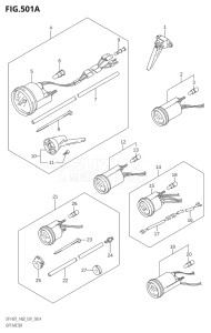 14001Z-371001 (2003) 140hp E01-Gen. Export 1 (DF140ZK3) DF140 drawing OPT:METER (K2,K3,K4)