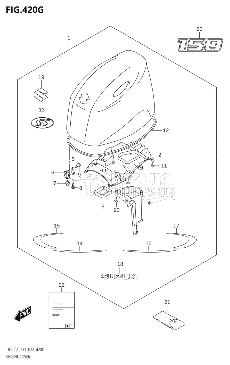 ENGINE COVER (DF150AS:022)