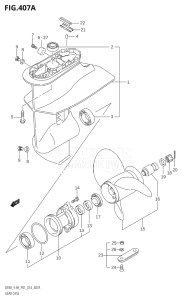 00994F-910001 (2019) 9.9hp P01-Gen. Export 1 (DF9.9A  DF9.9AR) DF9.9A drawing GEAR CASE