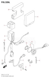 06002F-240001 (2022) 60hp E01 E40 E11-Gen. Export - Costa Rica (DF60AQH  DF60AQH  DF60AT  DF60AT  DF60ATH  DF60ATH) DF60A drawing PTT SWITCH / ENGINE CONTROL UNIT (DF40ASVT)