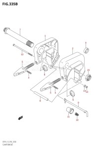 DF15 From 01503F-110001 (P03)  2011 drawing CLAMP BRACKET (DF9.9:(K5,K6,K7,K8,K9),DF9.9R:(K5,K6,K7,K8,K9),DF15:(K5,K6,K7,K8,K9,K10,011))