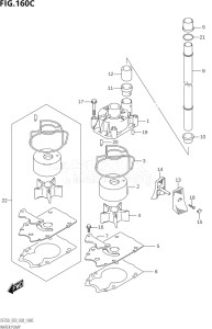 22503F-910001 (2019) 225hp E03-USA (DF225T) DF225T drawing WATER PUMP (DF250ST)