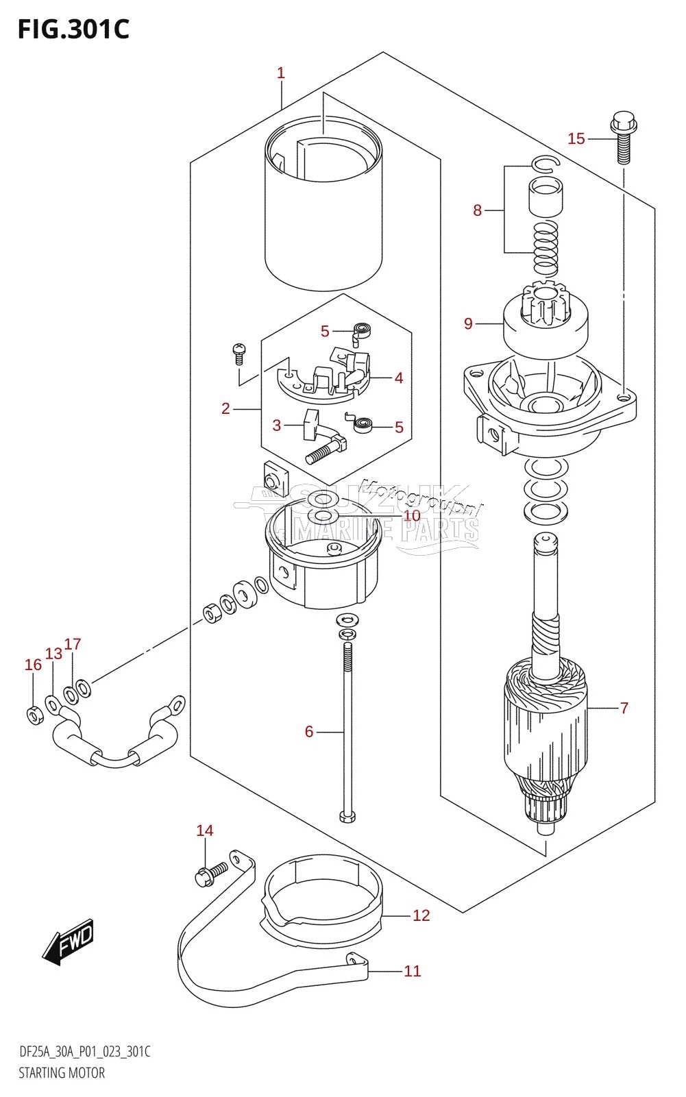 STARTING MOTOR (DF30A,DF30AR,DF30ATH,DF30AQ)