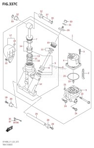 DF140BZG From 14004Z-340001 (E11 E40)  2023 drawing TRIM CYLINDER ((DF140BG,DF140BZG):E40)