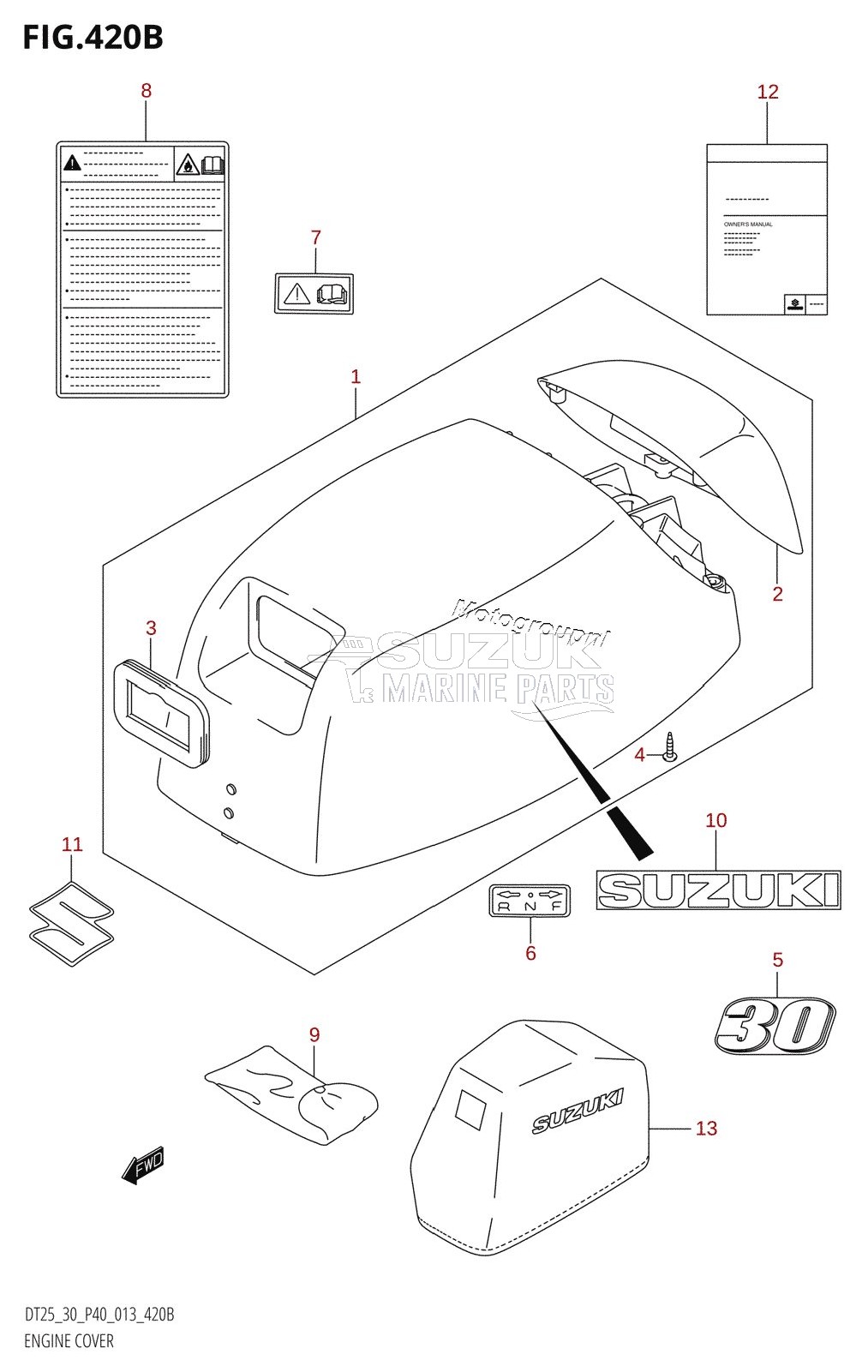 ENGINE COVER (DT30:P40)