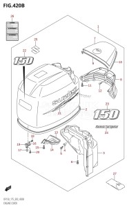 DF175Z From 17501Z-780001 (E03)  2007 drawing ENGINE COVER (DF150T,DF150Z:(K10,011))