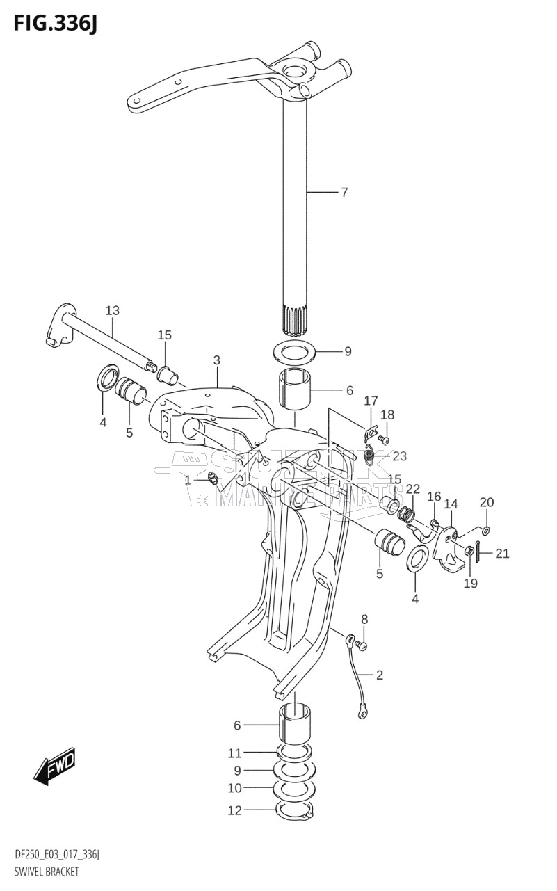 SWIVEL BRACKET (DF250ST:E03:X-TRANSOM)