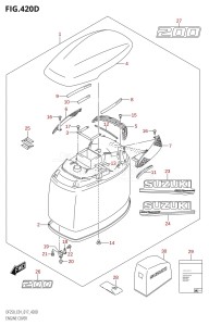 DF200Z From 20002Z-710001 (E01 E40)  2017 drawing ENGINE COVER (DF200T:E40,DF200Z:E40)