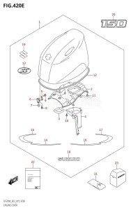 DF150AZ From 15003Z-910001 (E03)  2019 drawing ENGINE COVER (DF150AT)