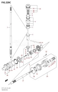 DF175T From 17502F-410001 (E01 E40)  2014 drawing TRANSMISSION (DF150TG:E01)