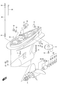 DF 175 drawing Gear Case (C/R)